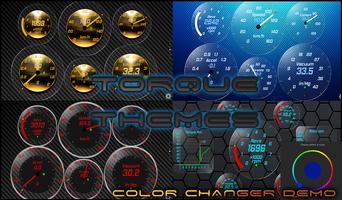 Torque Theme Gold Glass OBD 2 poster