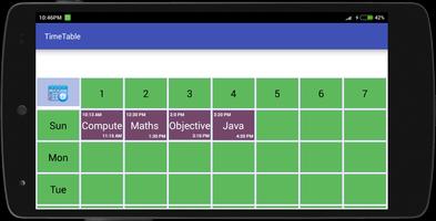 Quick Timetable स्क्रीनशॉट 1