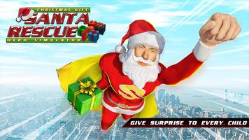 Christmas Gift Santa Rescue Hero Simulator الملصق