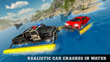 6x6 Police Camion Surfer Eau Criminal Chase Game Affiche