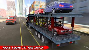 Car Transporter Cargo Ship 3D Affiche