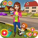 Happy Family Siblings Baby Care Nanny Mania Game APK