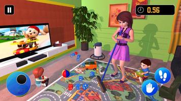 Siblings Baby Care Nanny Mania Game پوسٹر