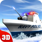 آیکون‌ Navy Police Speed Boat Sim 3D