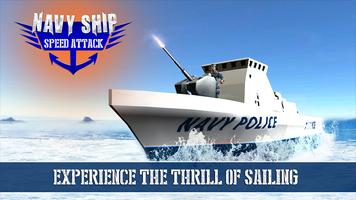 Navy Police Speed Boat Sim 3D-poster