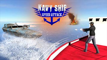 Navy Police Speed Boat Sim 3D capture d'écran 1