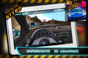 3D Racing Car Nitro Plakat