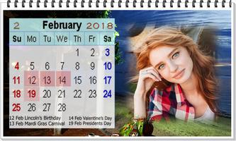 Calendar 2018 Photo Frames Wallpaper screenshot 1