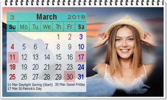 Calendar 2018 Photo Frames Wallpaper screenshot 2