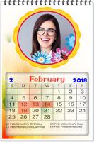 2018 Calendar photo frame wallpaper screenshot 1