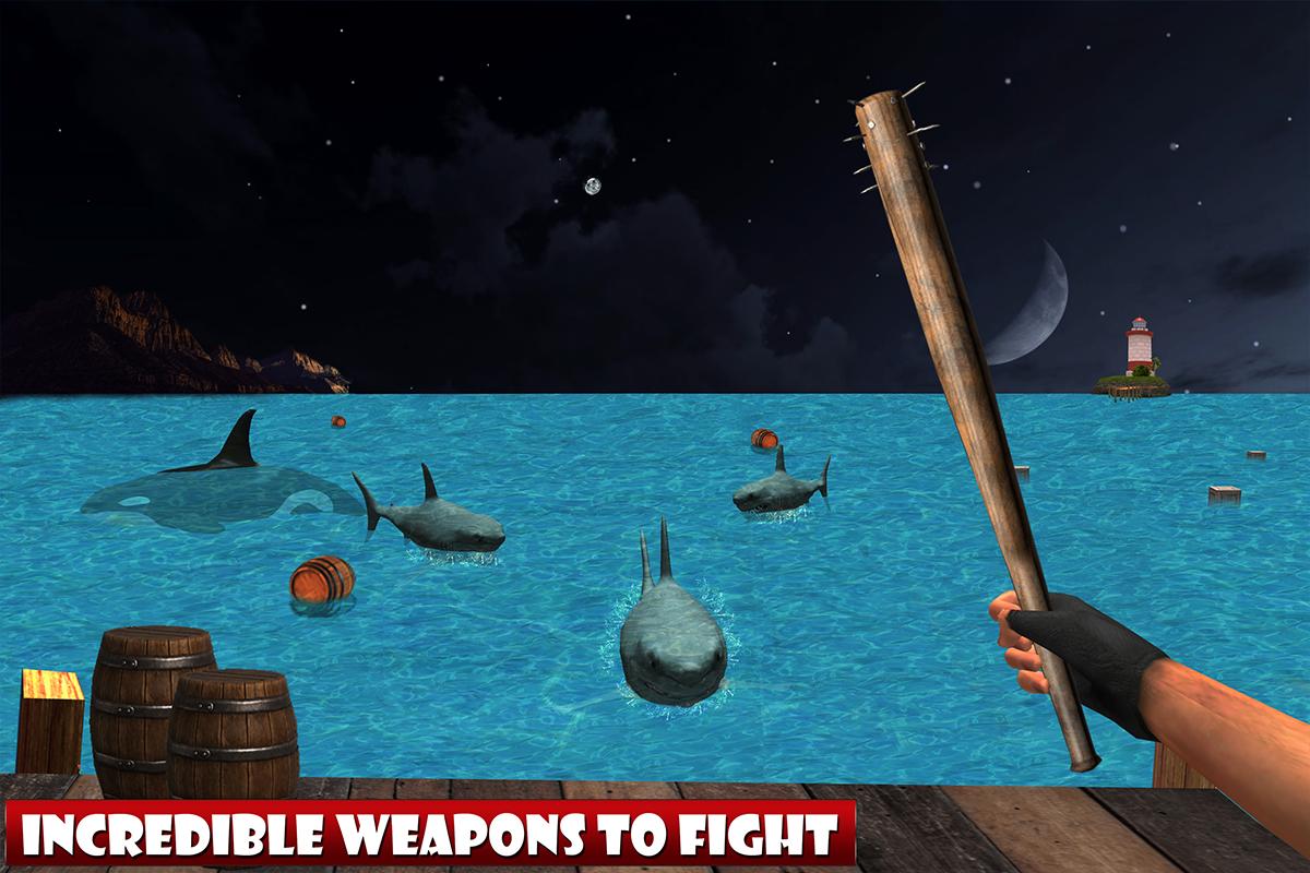 Raft Ocean Craft Survival Shark Attack For Android Apk Download - survive the impossible shark attack roblox roblox