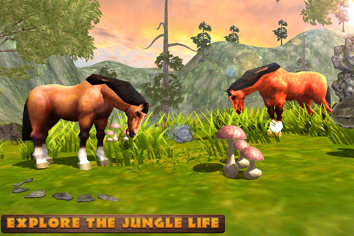 Virtual Horse Family Jungle Life Simulator For Android Apk Download - horse life roblox