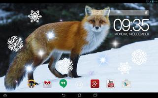 Fox in the Snow Live Wallpaper capture d'écran 2