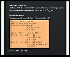 Menyelesaikan Persamaan Trigonometri capture d'écran 2