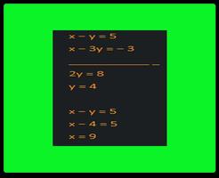Système d'équations linéaires et quadratiques capture d'écran 1