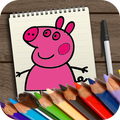 Easy Coloring Book Peppi Pig