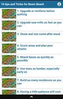 Poster 10 tips Tricks for Boom Beach