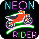 Neon racing rider icône