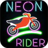 Neon racing rider ícone