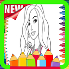Coloring Barbie icon