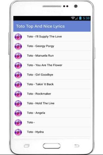 Toto Hits And Lyrics for Android - APK Download