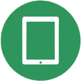 Guide whatsapp with tablet icon