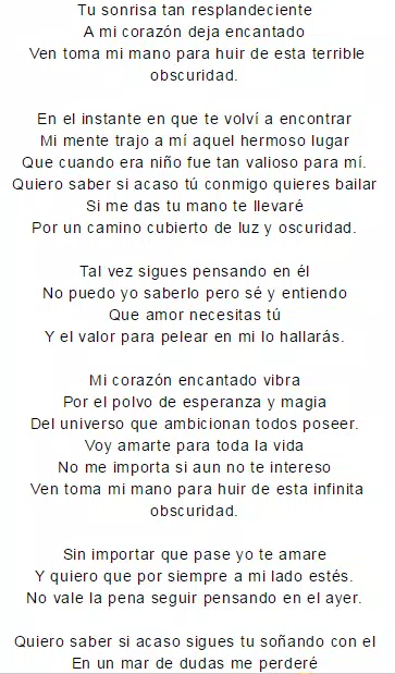 Mi Corazon Encantado - Dragon Ball GT Letra