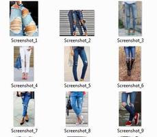 Rissige Skinny Jeans-Designs Screenshot 1