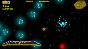 Asteroids Marauder Retro पोस्टर
