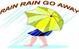 Rain Rain Go Away Kids Poem Poster