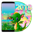 Cute Baby Dragon Castle Keyboard Theme 2018 APK