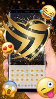 Gold Star Dust Luxury Black Keyboard Theme 2018 poster