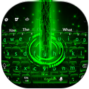 Thème de clavier de tour numérique hologramme vert APK