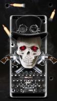 Steampunk Skull with Guns Keyboard theme 2018 poster