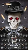 Steampunk Skull with Guns Keyboard theme 2018 screenshot 2
