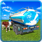 Transport Truck Milk Delivery-icoon