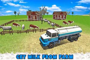 Transport Truck Milk Delivery Plakat