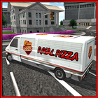 ikon truk pengiriman: pizza 2017