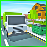 Blocky Garbage Truck Transport icon