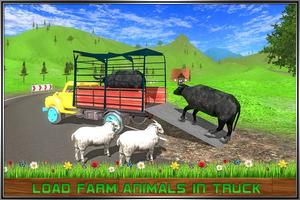 Truck Transport Farm Animals Affiche