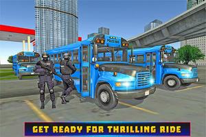 Police Bus Criminal Escape Affiche