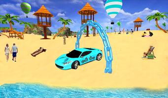 Water Floating Car Race اسکرین شاٹ 1