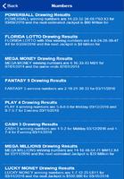 Florida Lottery Numbers capture d'écran 1