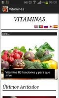Vitaminas en alimentos الملصق