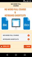 Learn MS Word Course & Keys poster