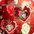 Valentine Day Dual Photo Frames – Romantic photos icône
