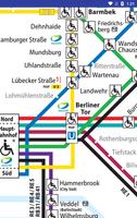 Hamburg u-bahn s-bahn karte پوسٹر