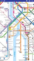 Budapest metró térkép ポスター