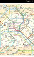 Plan du métro de Paris France-poster