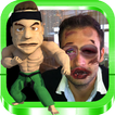 Hit face kickboxer